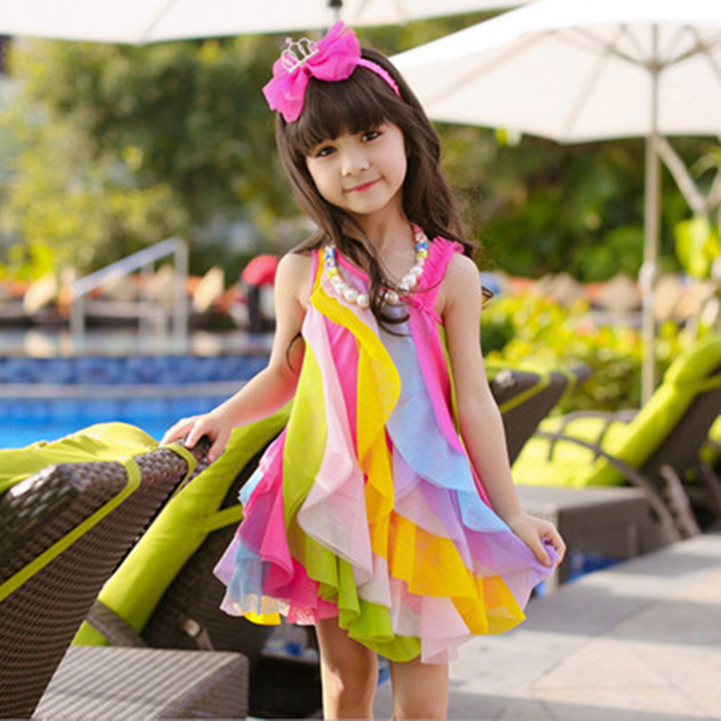 Baby Clothing Korea - Vestido de verão para meninas, sem