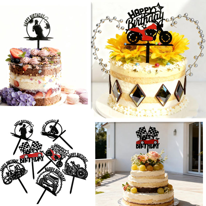 Baby Clothing Types - Topo de Bolo de Aniversário Automotivo