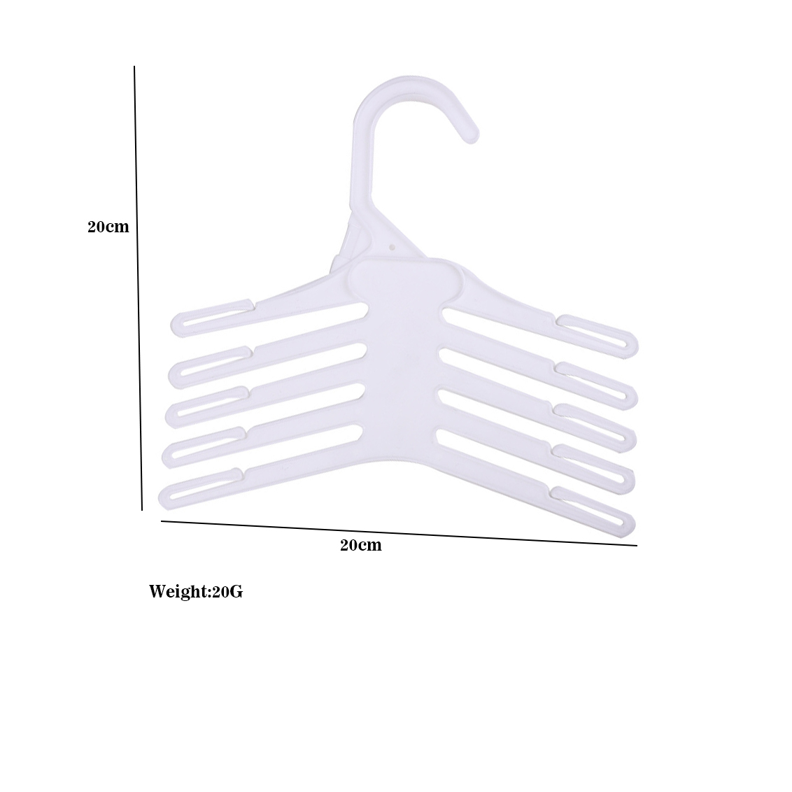 Baby Clothing Layers - Cabide de Plástico Branco Antiderrapante para