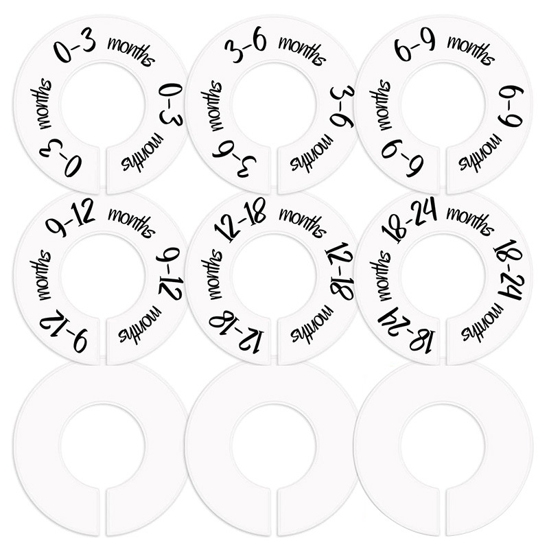 Baby Clothing Hanger Dividers - 100 pçs multi tamanho bebê crianças