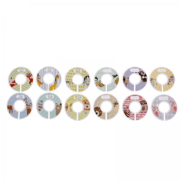 Baby Clothing Hanger Dividers - Etiquetas Divisórias Redondas em Branco para