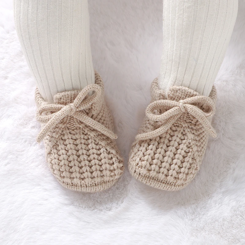Baby Clothing For Bed - Sapatos de Bebê Tricotados para Recém-Nascidos
