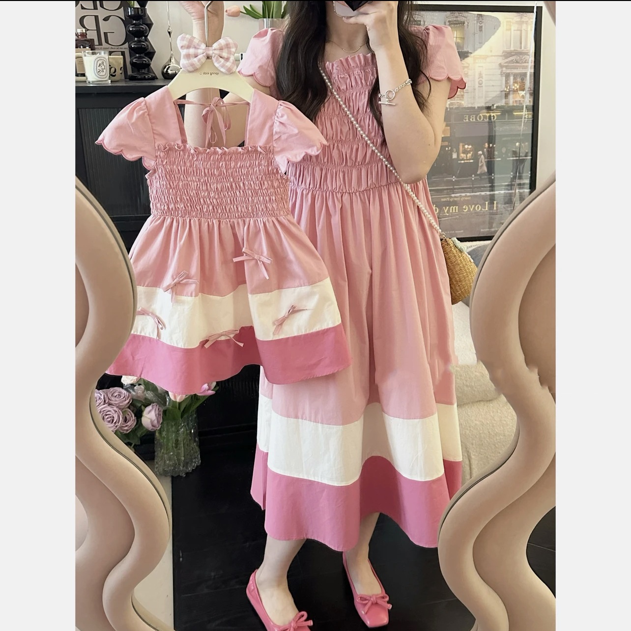 Baby Clothing In Summer - Mãe e filha vestido de blusa
