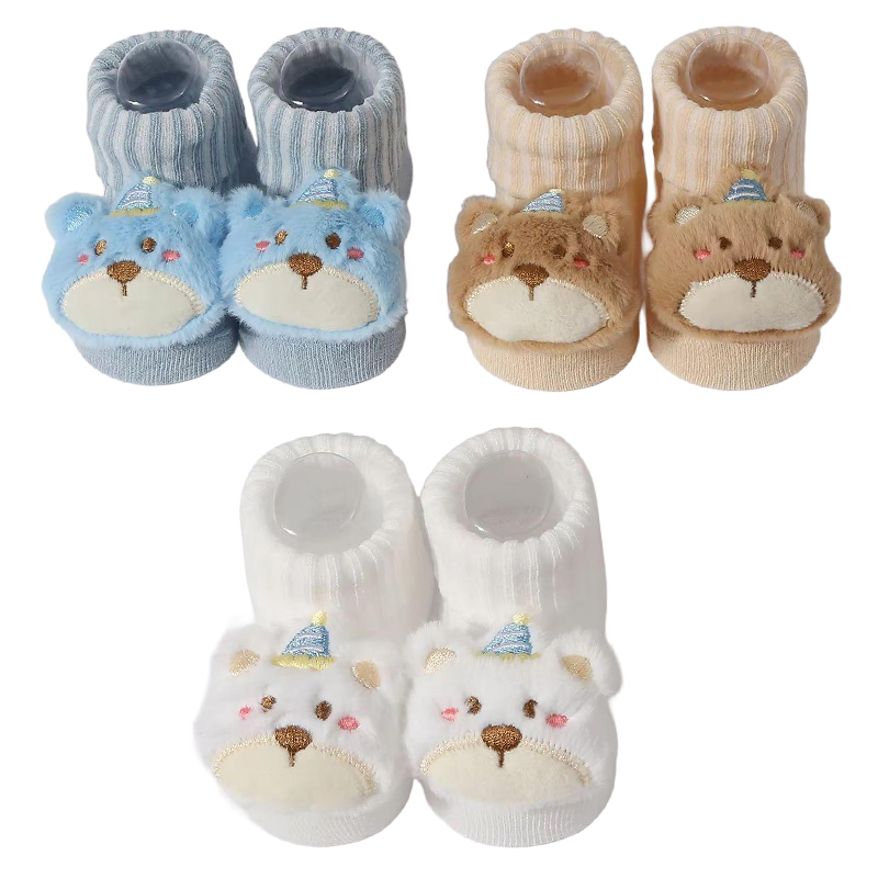 Baby Clothing Essentials - 3 pares/set meias do bebê meninas
