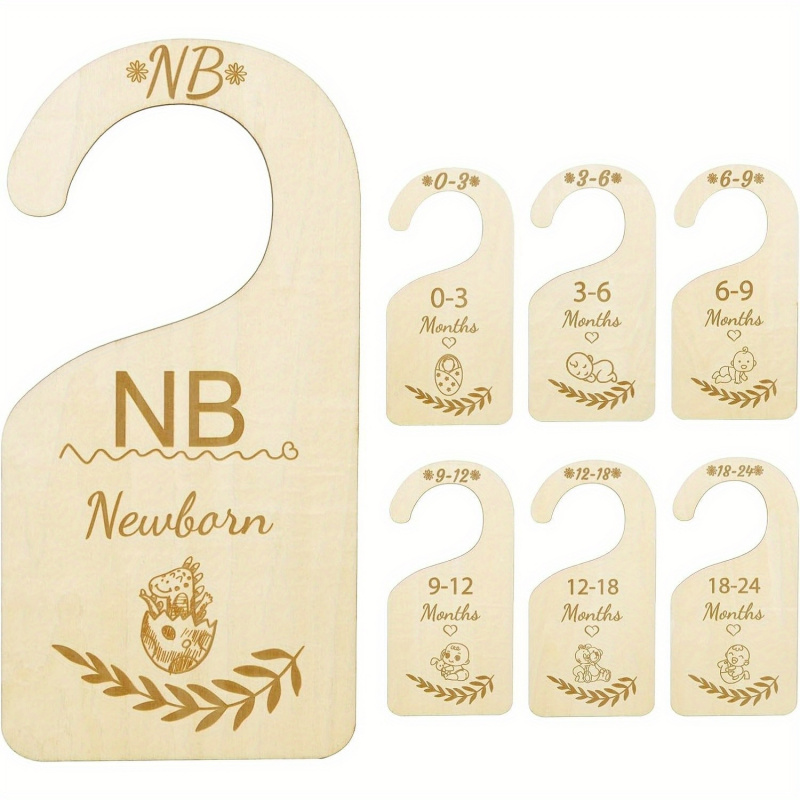 Baby Clothing Hanger Dividers - Conjunto de 7 Divisores de Armário