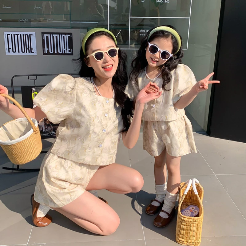 Baby Clothing In Summer - Terno de correspondência mãe e filha