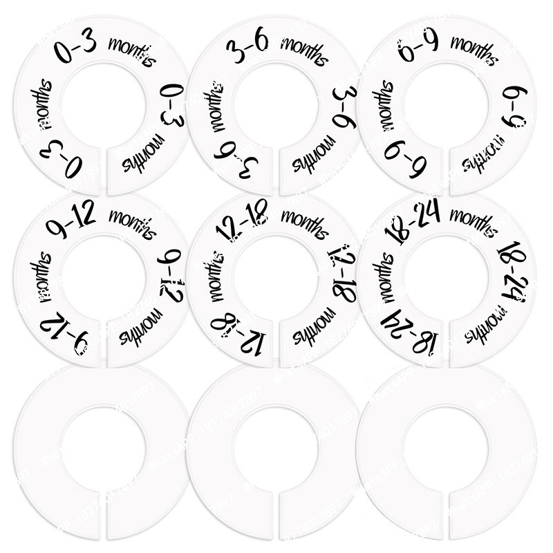 Baby Clothing Hanger Dividers - 100 peças de Divisores de Tamanho
