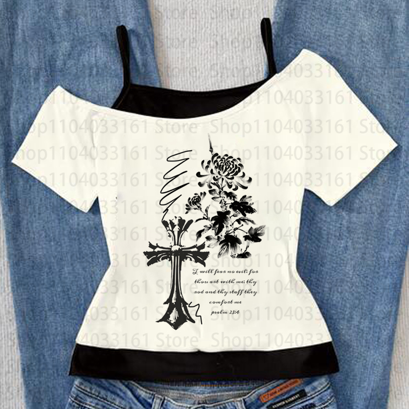 Baby Y2K Clothing - Camisetas Femininas Y2K Streetwear com Estampa