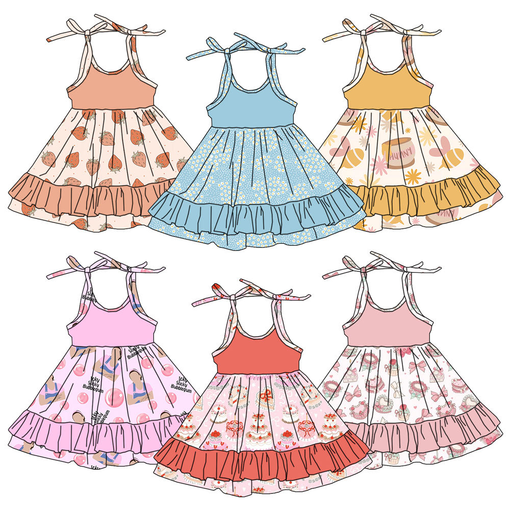 Baby Clothing Layers - Vestido de verão com estampa de