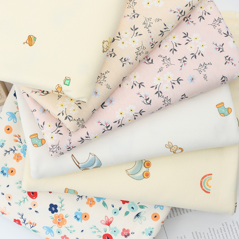 Baby Clothing For Bed - Tecido de malha estampado de algodão