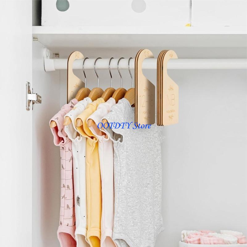 Baby Clothing Hanger Dividers - 367A cabides infantis com marcadores tamanho,