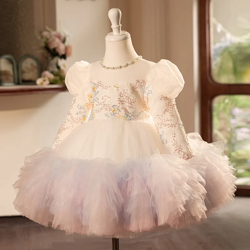 Vestido infantil de manga comp - Baby Clothing Layers avaliação e preço