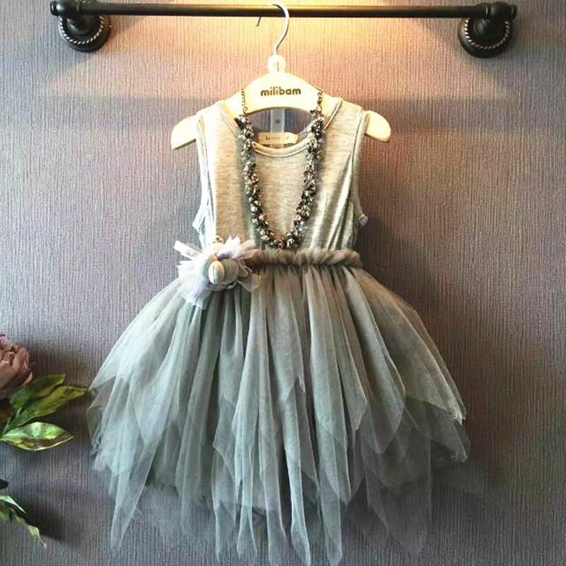 Girls' Summer Flower Tutu Dres - Baby Clothing Layers avaliação e preço