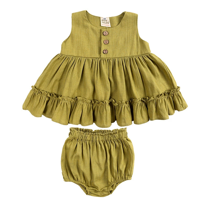 Roupas de linho de algodão par - Baby Clothing Layers avaliação e preço