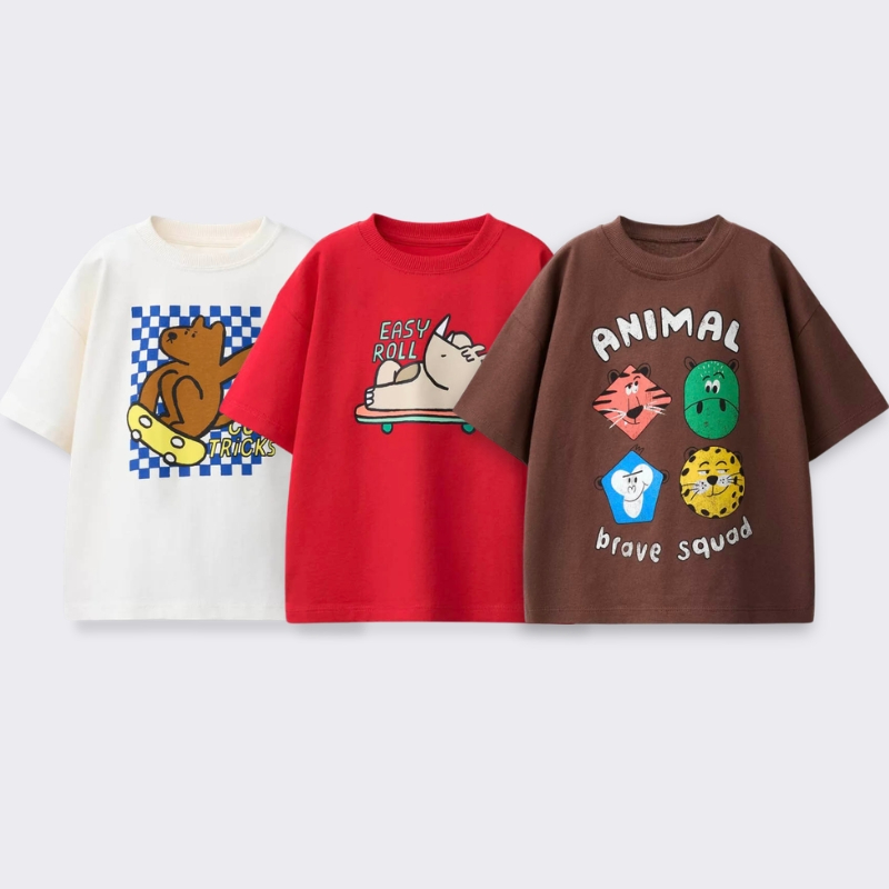 Camiseta estampada de desenho  - Baby Clothing In Summer avaliação e preço