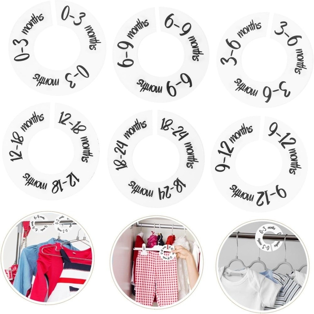 68/9 Peças Divisores de Tamanh - Baby Clothing Hanger Dividers avaliação e preço