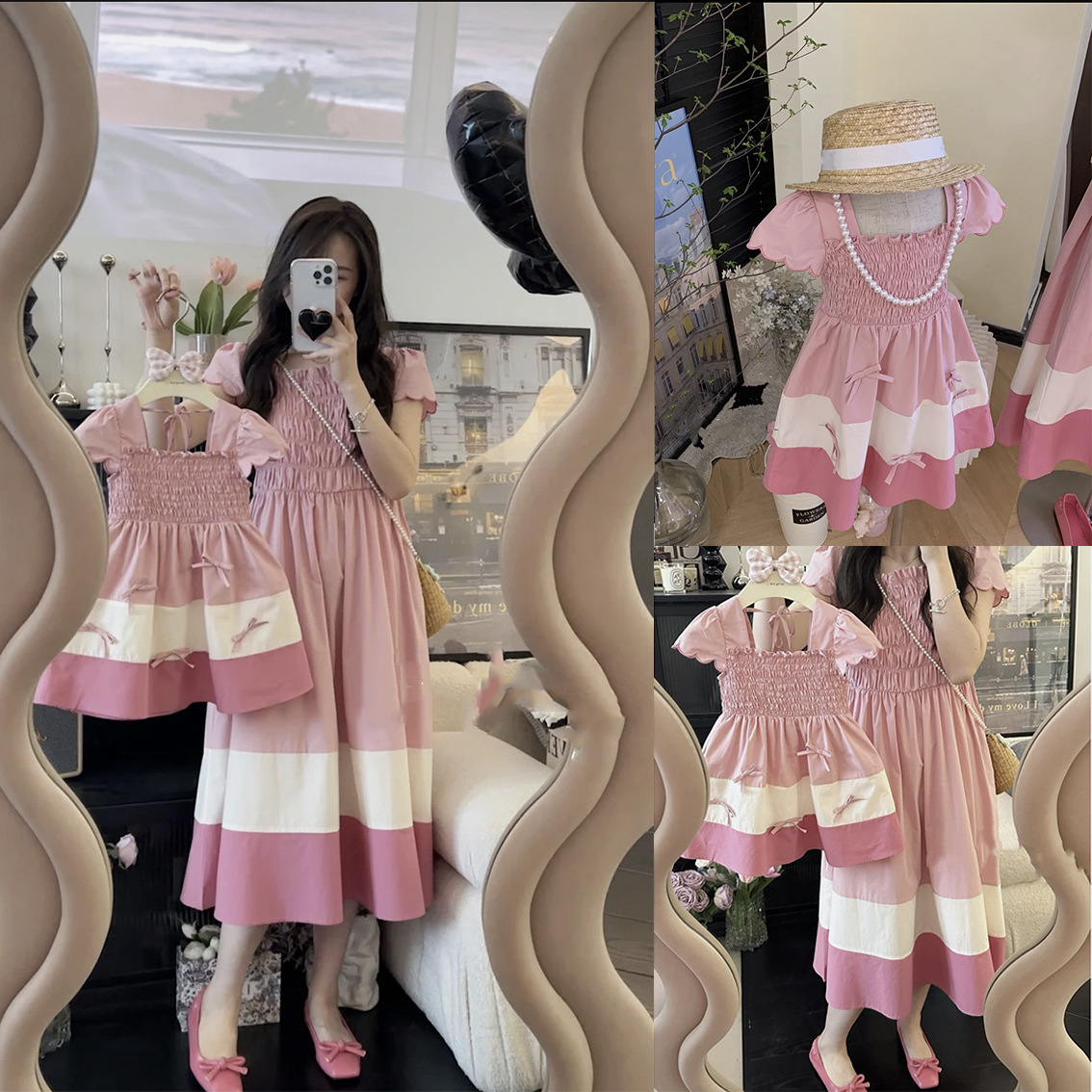 Mãe e filha vestido de blusa c - Baby Clothing In Summer avaliação e preço