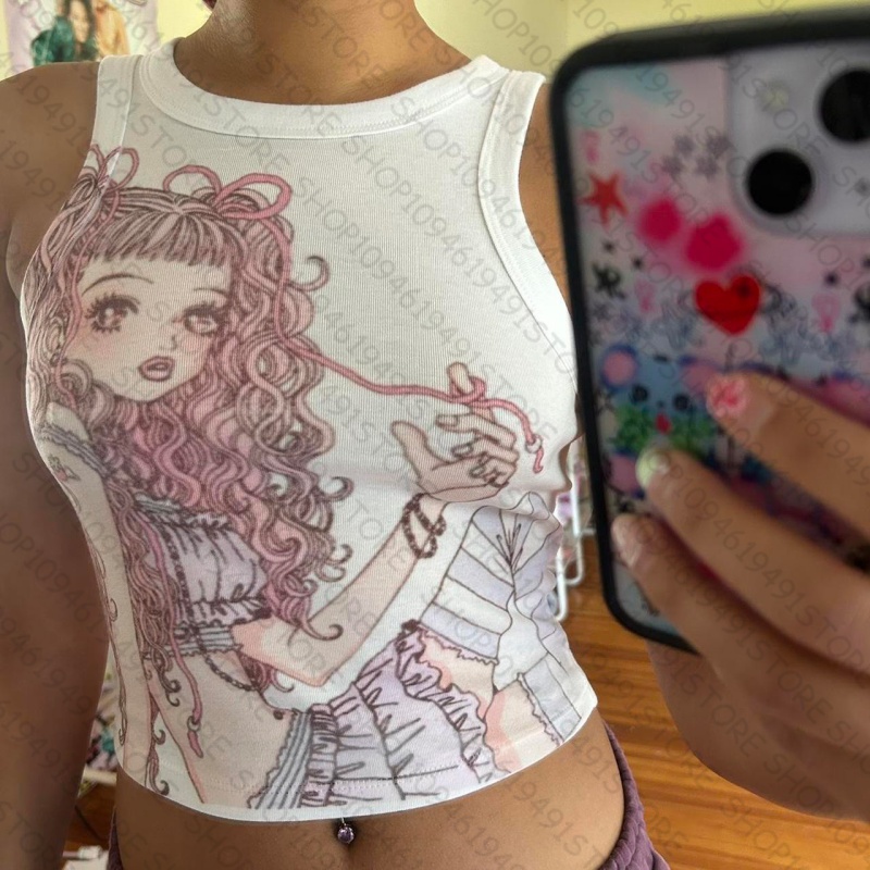 Top mujer tanques & camis topo - Baby Y2K Clothing avaliação e preço