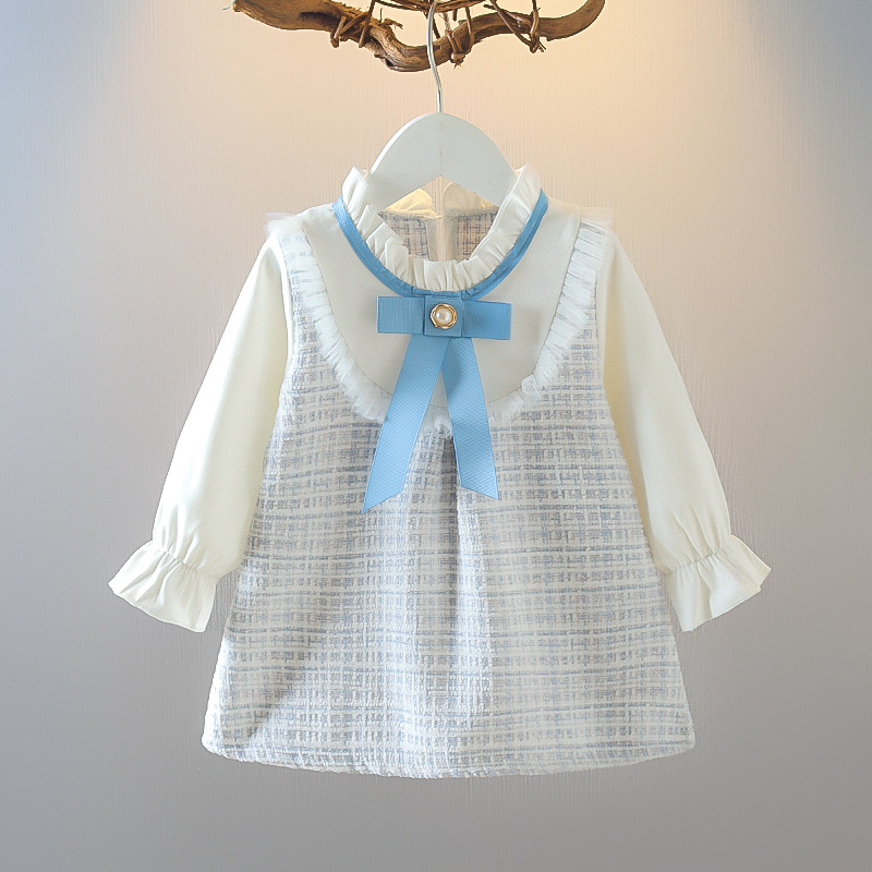 Vestido xadrez para meninas, p - Baby Clothing Korea avaliação e preço