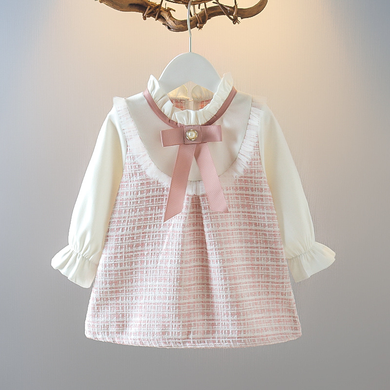 Vestido xadrez para meninas, p - Baby Clothing Korea avaliação e preço
