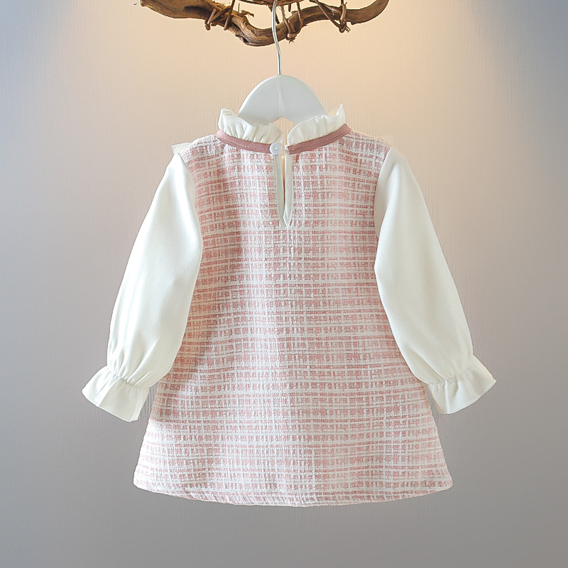 Vestido xadrez para meninas, p - Baby Clothing Korea avaliação e preço