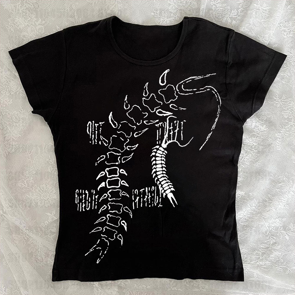 Camiseta Feminina Y2K Gótica,  - Baby Y2K Clothing avaliação e preço